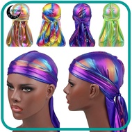 APPEAR Durag Cap Long Tail Adjustable Chemo Pirate Cap Silky Hip Hop Cancer Head Scarf