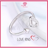 Ring Love Design Adjustable Cincin Perempuan Design Simple Suasa Cincin Budak Perempuan Cantik Ready Stock