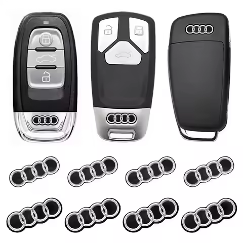 14mm 18mm Car Remote Key Stickers Emblem Decal Accessories For Audi Q5 Q4 A4 A6 A7 A5 A3 Q3 Q2 A1 A8