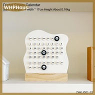 WHPHous 1pc Wood Perpetual Calendar Montessori Calendar Cute Desk Calendar Adjustable Week Month Dat