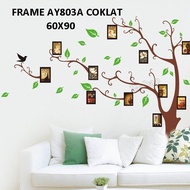 NEW WALLSTICKER ABSTRACT BROWN FRAMEAI AY803A UK.60X90CM