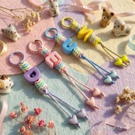 GANTUNGAN Bagcharm Initial Name Initial Letter Keychain/