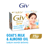 Giv White Sabun Mandi Batang Goats Milk & Almond 72gr
