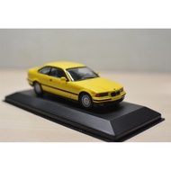 Mini Cut Minichamps 1: 43 BMW BMW 3er E36 3 Series Coupe Yellow, Alloy Material.