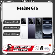 Realme GT6 Snapdragon 8 Gen 3 6.78 inch 120Hz LTPO AMOLED DISPLAY 5800 mAh Battery 120W Fast Chargin