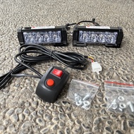 MATA (1SET)LED Federal 2X4 Eye Blitz Blue Controller 12V Car Motorcycle Federal Signal Vama Not Ion 