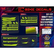 BERGAMONT BIKE FRAME DECALS