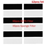 12Pcs/Lot HEPA Filter Sponge Filter For Tefal Rowent X-Plorer Serie 95 RG7975WH RG7987 Robotic Vacuum Cleaner Spare Part