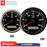 85mm 0-3000RPM Tachometers Gauges Rev Counters RPM Pulse Signal Revolution Meters with Red or Blue B