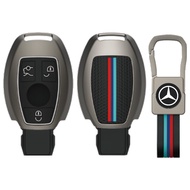 [Luxury Gift] Zinc Alloy Mercedes Benz Car Key Protector Bag With Keychain Accessories For Mercedes 