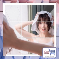Go - C1181 15cm Mirror Sticker/Mirror/Square Shape Wall Mirror/Decoration Sticker Square