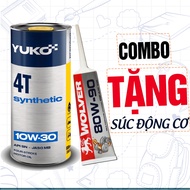 (BIG GIFT) Yuko 10W30 Synthetic JASO MB Scooter Oil 0.8 Liter (2025), Synthetic Oil Imported from Eu