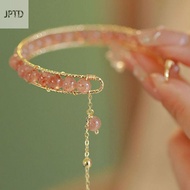 JPTD Simple Cute Emerald Bangles Bead Bracelets Antique Bracelet Butterfly Pendant Female Hand Chain Korean Style Bracelets ic Bangle Jade Bead Bracelets