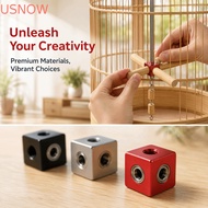 USNOW Parrot Perch Nut, Aluminum Alloy M6 M8 Square Nut Bracket, Fixing Block Anodized Square/Cylind