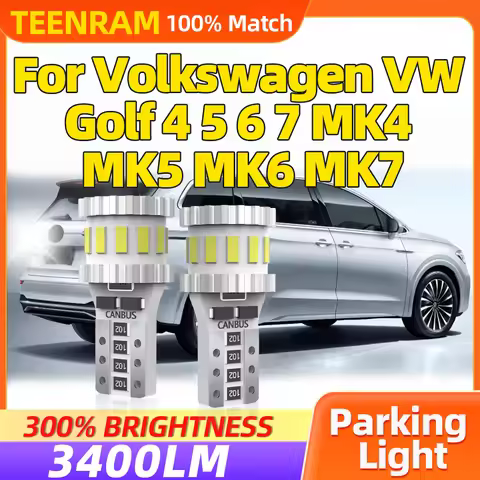 2PCS Car W5W T10 194 168 Canbus No Error Small Lights 12V 6W Parking Lamp 6000K For Volkswagen VW Go