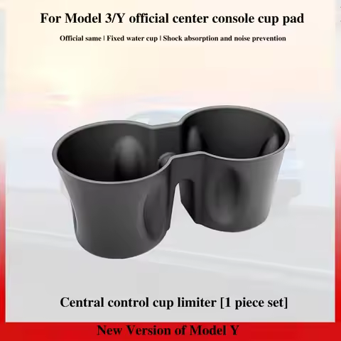 For Tesla Model Y Juniper Model 3 2025 Center Console Water Cup Holder TPE Coaster Mat Pad Model Y J