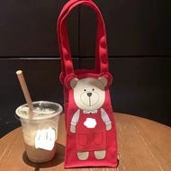 Starbucks Apron Bear Tote Bag Canvas Bag Vacuum Mug Bag