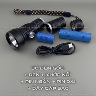 Đèn pin cầm tay mini siêu sáng MAX STAR M40 vỏ nhôm chống nước IPX7 chip led SST40 chống nước IPX7 s