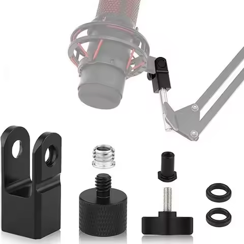 DT76 Microphone Adapter 3/8-Inch or 1/4-Inch Microphone Adapter for HyperX QuadCast Microphone Stand