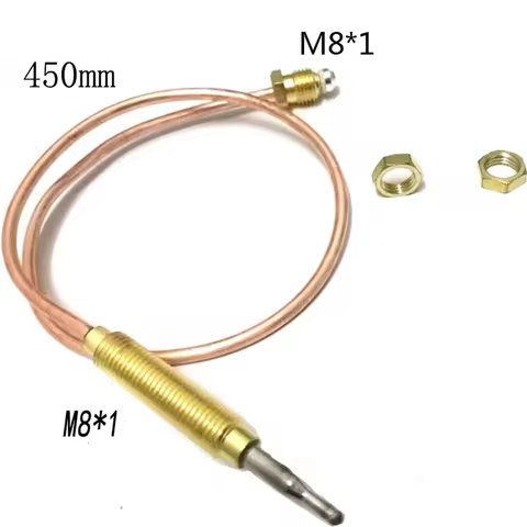 1PCS 3.0mV Gas thermocouple for Boiler open valve time less than 10s L=450MM M8X1 End Nuts