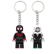 Compatible Lego Spiderman Keychain Parallel Universe Gwen Miles Keychain Schoolbag Student Gift