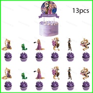 B4 Tangled rapunzel Children birthday party decoration props cake toppers cupcake toppers 4B
