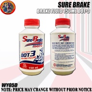 SURE BRAKE, BRAKE FLUID 150 ML DOT-3 (WY05D)