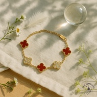 Red Flower Bracelet + Diamond