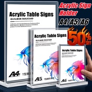 Acrylic Stand ( A4 A5 A6 Size) Acrylic T-Shape Display Stand, T Shape Transparent Acrylic Stand