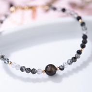 黑髮晶 14K包金手鍊