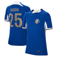 Qy 2023-2024 เสื้อยืด แขนสั้น ลาย Chelsea Home Jersey Caicedo Sterling Nkunku Sliva Enzo พลัสไซซ์