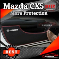Mazda CX5 CX-5 Side Door Anti-Kick Protective Leather Door Anti-Kick Mat Protection Boot Cargo Car Floor(4Pcs) 2017-19
