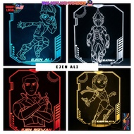 Ejen Ali Lampu Tidur LED Ejen Ali,Satria - Custom Acrylic Night Light Hiasan Bilik Gaming Meja Study