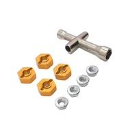 Metal Upgrade Retrofit 12mm Hex Adapter Tire Wrench For MN-999 1/10 RC Car Parts