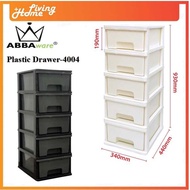 5 Tier Plastic Drawer Storage Cabinets (5 Tingkat Kabinet Laci Plastik) - ABBAWARE-4004 Plastic Drawer