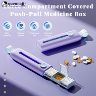 QUENNA Portable Three-Compartment Large Capacity Box Transparent Drawer Small Size for Outdoor Use I