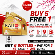 KAITO JAPAN 5W-30 Fully Synthetic Engine Oil 4L x 6 (BUY 5 FREE 1) | API SP / ILSAC GF-6A | Perodua