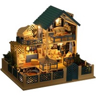 DIY藍調愛琴海小屋音樂盒