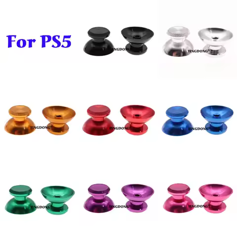 1Pair Metal Analog Joystick thumb Stick grip Cap for Sony DualSense 5 PS5 thumbstick Case