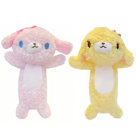 Cute Sugarbunnies Plush Pencil Cases for Girls Hanausa Momousa Pink Bunny Kawaii Pencil Pouch Hangab