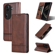 For Oppo Reno11 Reno11 Pro Protective Case Magnetic Leather Flip Cover Case With Buckle Slot
