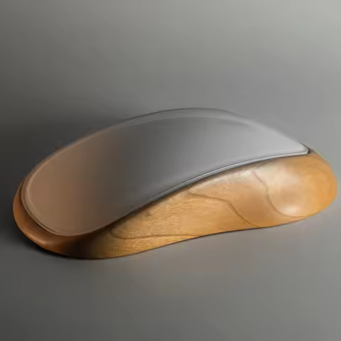 Mouse Base for Apple Imac Macbook Mouse Solid Wood Usbc/Lightning Port Mouse Case for Magicmouse Gam