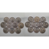 (1Set10pcs) S1 1Ringgit Coin Good Conditions 1971 Malaysia Old Coins Syiling Lama