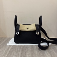 Hermes 水冰藍銀釦二代mini Lindy