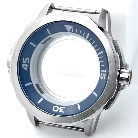 47mm Diver Watch Case Rotatable Inner Ring Fit 31-33.3mm Dial No logo For IWC Aquatimer Seiko NH35 A