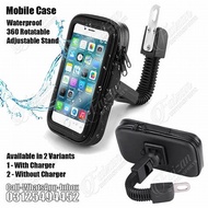 MY! Waterproof Motorcycle Phone Holder Size 5.5"-5.0"-6.0" Rearview Mirror Holder Stand Hp Motorcyle