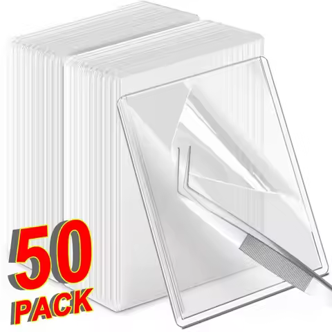1-50PCS Transparent Korean Kpop Card Sleeve with Protective Film Clear Card Holder Idol Photo Game C