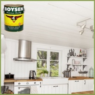 ⭐ ⇦ ✢ Boysen Flat Wall Enamel White B-800 1 Liter for Wood and Metal Primer Paint
