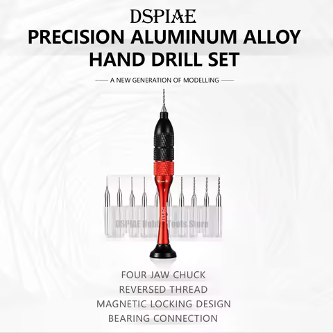 DSPIAE AT-SHD Hand Drill Set with Drill Bit Tool Set Model Drilling Tool for Assembly Model Hobby Bu