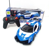 Police RC Car Toy Super Exotic Large Remote Control Sports Car with Working Headlights Police Lights